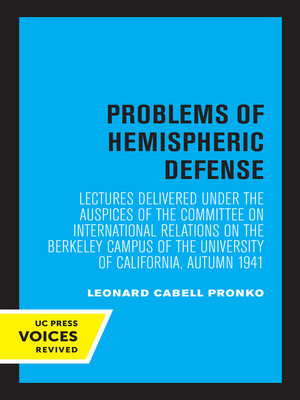 cover image of Problems of Hemispheric Defense